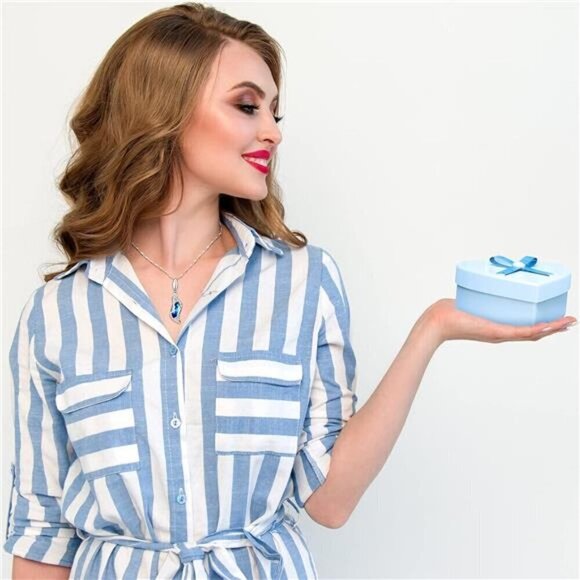 4 Sets of Peacock Jewelry for Women Crystal Necklace and Earrings Fashion Gift - Picture 4 of 7